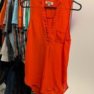 Sleeveless orange tunic